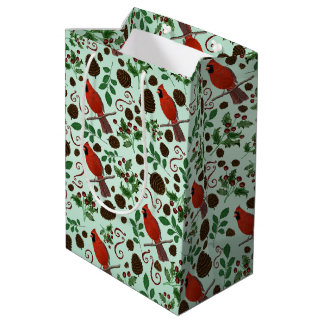 Sacola Para Presentes Média Natalis Cartões de Natal & Pinhas Feriado