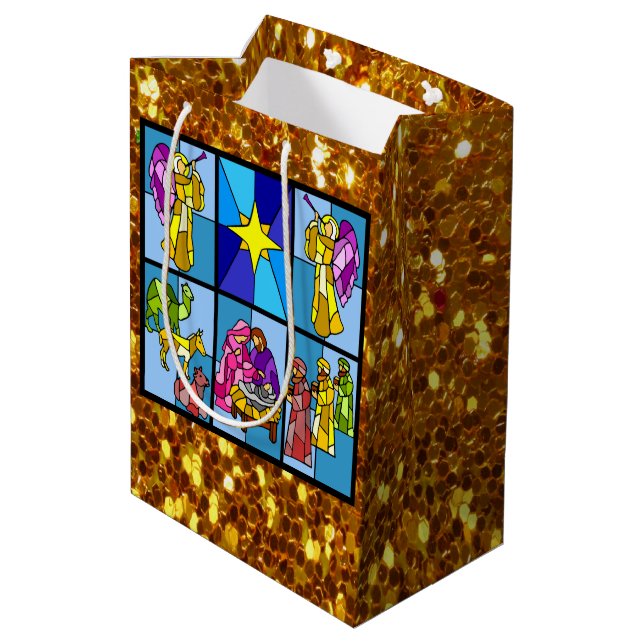 Sacola Para Presentes Média Natividade (Verso inclinado)