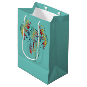 Sacola Para Presentes Média Nativo americano Kokopelli Whale Dreamcatcher 1
