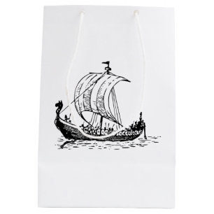 Sacola Para Presentes Média Navio de Viking