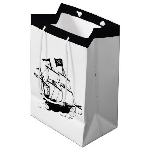 Sacola Para Presentes Média Navio Pirata