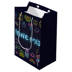 Sacola Para Presentes Média Neon Purim