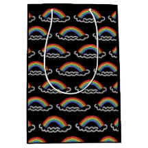 Neon Rainbows Gift Bag (Preto)