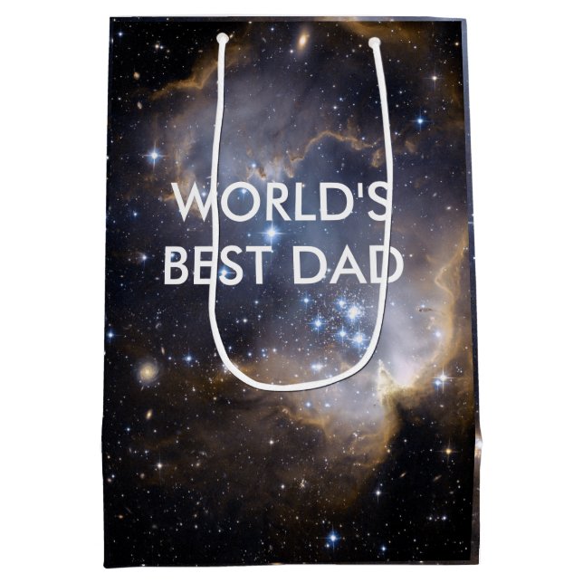 Sacola Para Presentes Média NGC 602 estrelas brilhantes NASA (Verso)