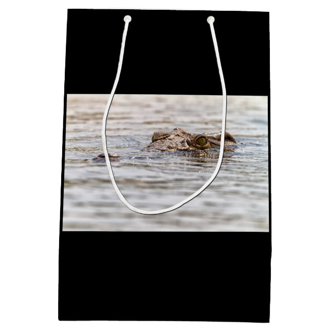 Sacola Para Presentes Média Nile Crocodilo (Verso)