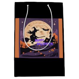 Sacola Para Presentes Média Noite Assombrada: Voo da Bruxa