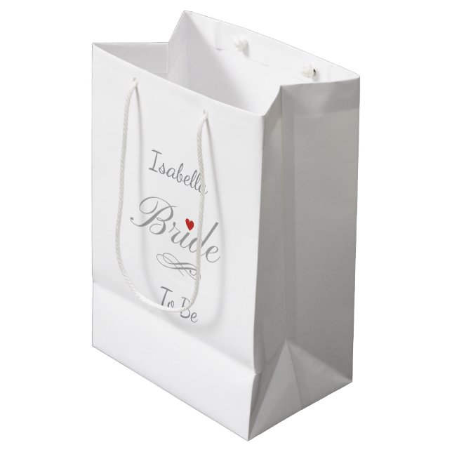 Sacola Para Presentes Média Noiva Personalizada Para Ser, Saco de Presente com (Frente inclinada)