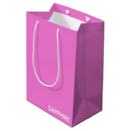 Sacola Para Presentes Média Nome da cor rosa de apphire