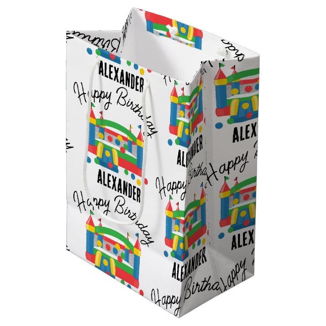 Sacola Para Presentes Média Nome das Crianças do Castelo de Salto (Frente inclinada)