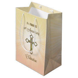 Sacola Para Presentes Média Nome Personalizado, 10º Aniversário da Ordenação