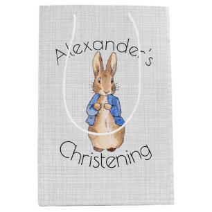 Sacola Para Presentes Média Nome Personalizado Coelho clássico rabbit