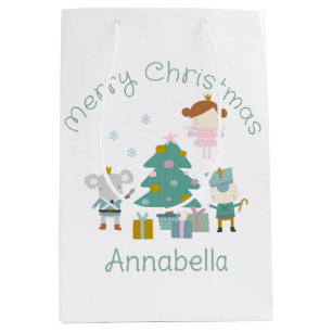 Sacola Para Presentes Média Nome Personalizado Cujo Nome Nutcracker Natal
