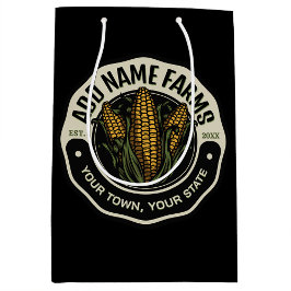 Sacola Para Presentes Média Nome Personalizado Milho Doce Jardim Fazenda Agric
