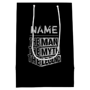 Sacola Para Presentes Média Nome Personalizado O Homem O Mito A Legenda