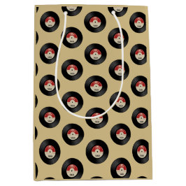 Sacola Para Presentes Média Nome Personalizado Registro de Vinilo Retroativo