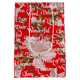 Sacola Para Presentes Média Nomes do Natal do Cristo /