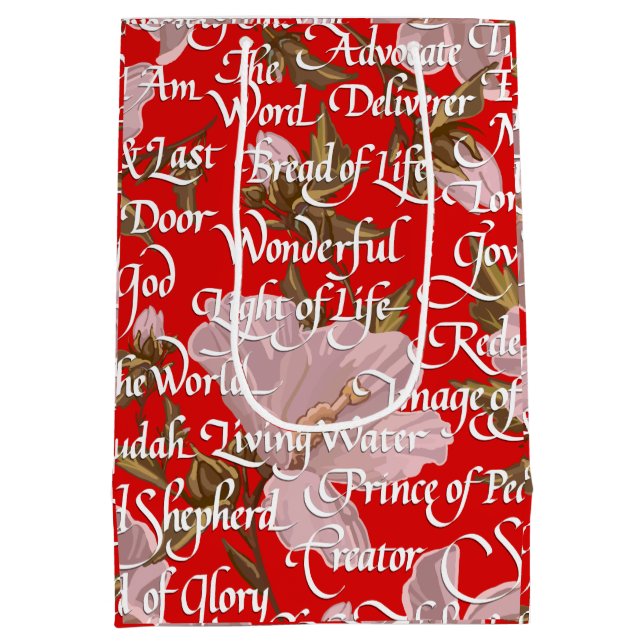 Sacola Para Presentes Média Nomes do Natal do Cristo / (Verso)