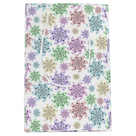 Sacola Para Presentes Média Nordic Snow Garden 