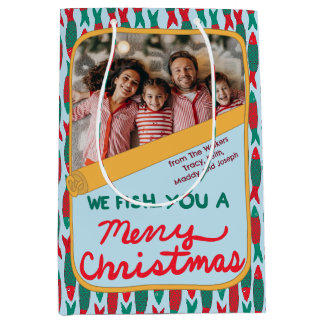 Sacola Para Presentes Média Nós Pescamos Um Natal Alegre Foto Engraçada