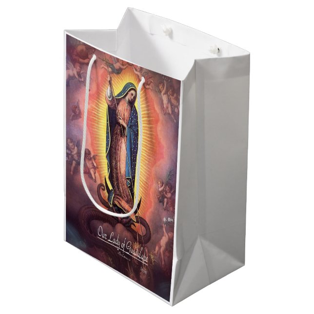 Sacola Para Presentes Média Nossa Senhora de Guadalupe Rev 12 (Frente inclinada)
