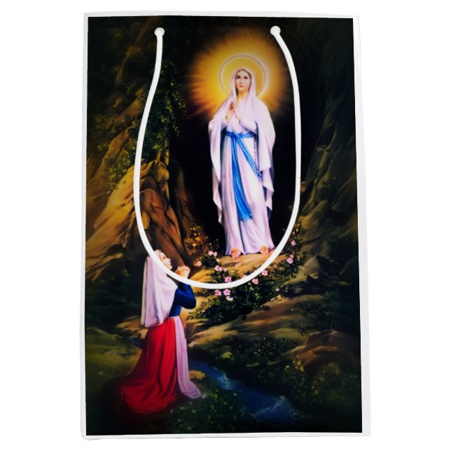 Sacola Para Presentes Média Nossa Senhora de Lourdes (Frente)