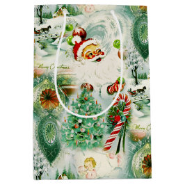 Sacola Para Presentes Média Nostalgic Kitschmas