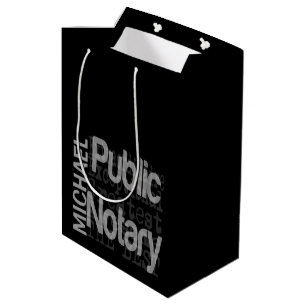 Sacola Para Presentes Média Notário Público Extraordinário PERSONALIZADO