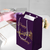 Notas de ouro roxo de aniversário