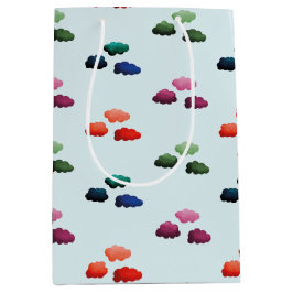 Sacola Para Presentes Média Nuages multicolores à l'aquarelle