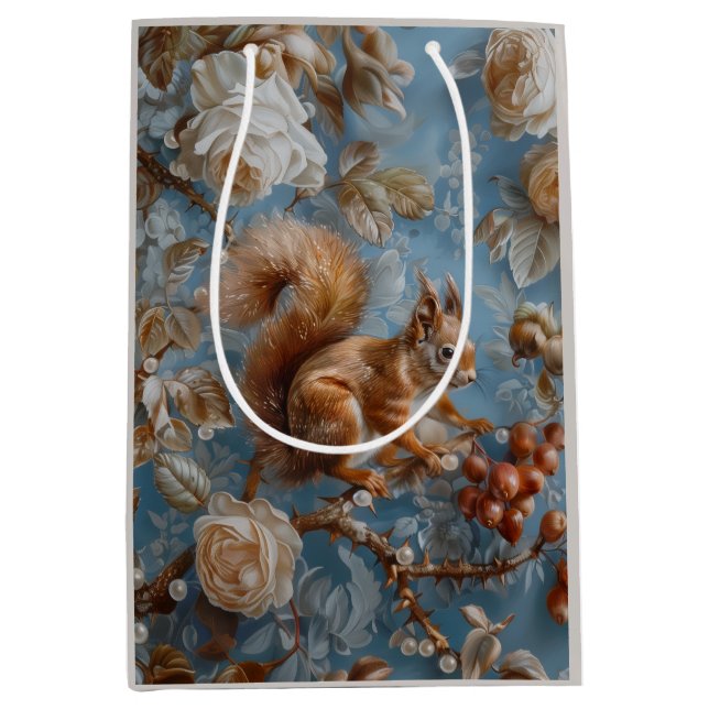 Sacola Para Presentes Média Nut - Folha de papel (Frente)