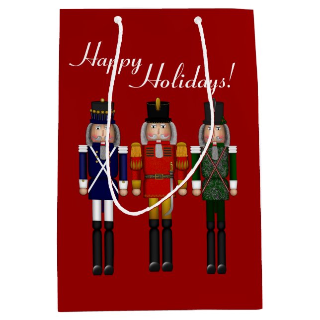 Sacola Para Presentes Média Nutcracker Trio-Red-GIFT BAG M (Frente)