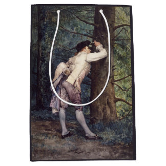 Sacola Para Presentes Média O Amante na Floresta (Cena de Amor Romântico)