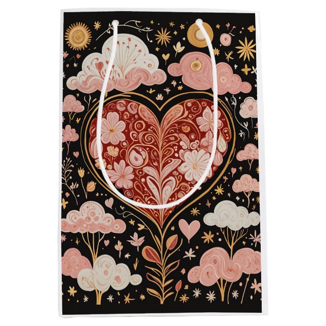 Sacola Para Presentes Média O amor está no ar (Frente)