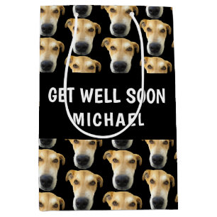 Sacola Para Presentes Média O Cachorro Engraçado Fica Bem Em Breve Personaliz