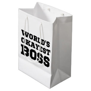 Sacola Para Presentes Média O Chefe mais Okayest do Mundo