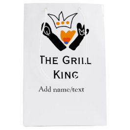 Sacola Para Presentes Média O cozinhar de texto do nome da adição de churrasco
