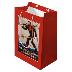 Sacola Para Presentes Média O esqui de Loden veste o poster da propaganda do