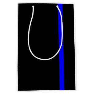 Sacola Para Presentes Média O Estilo Vertical da Linha Azul-Fino Simbólico