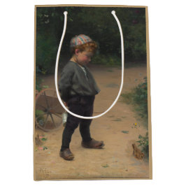 Sacola Para Presentes Média O Jovem Biólogo com Sapo (por Paul Peel)