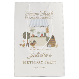 Sacola Para Presentes Média O Mercado Azul Dos Agricultores Cultiva Localmente