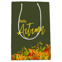 Sacola Para Presentes Média O outono Colorir deixa o saco de presentes