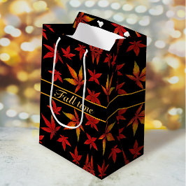 Sacola Para Presentes Média O Padrão Autumn Deixa o Gift Bag