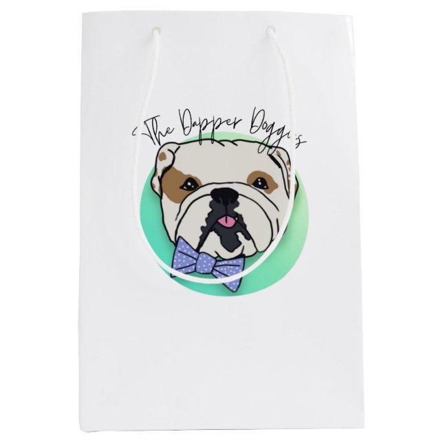 Sacola Para Presentes Média O Papel Tecidual Dos Cachorros (Frente)