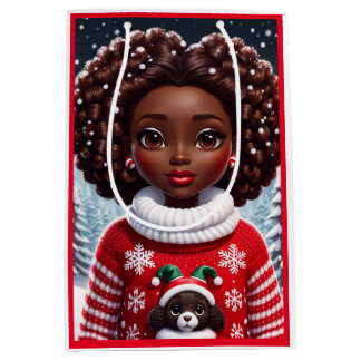 Sacola Para Presentes Média O Primeiro Dia Do Natal" Saco De Presente