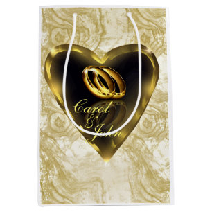 Sacola Para Presentes Média O que Deus juntou casamento (Dourado)