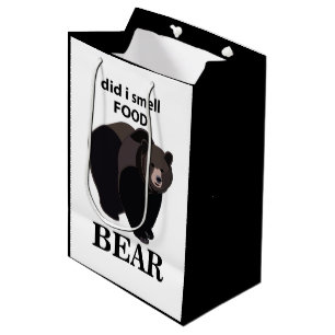 Sacola Para Presentes Média O Urso Cheirava Um Urso Engraçado Da Comida