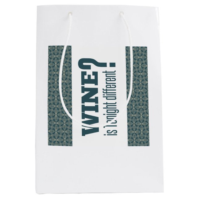 Sacola Para Presentes Média O vinho é diferente hoje à noite? Mãe Nishtana? Pa (Frente)