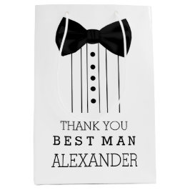 Sacola Para Presentes Média Obrigado a melhor camisa do smoking do laço do