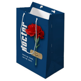 Sacola Para Presentes Média Obrigado, Doutor. Nome personalizado