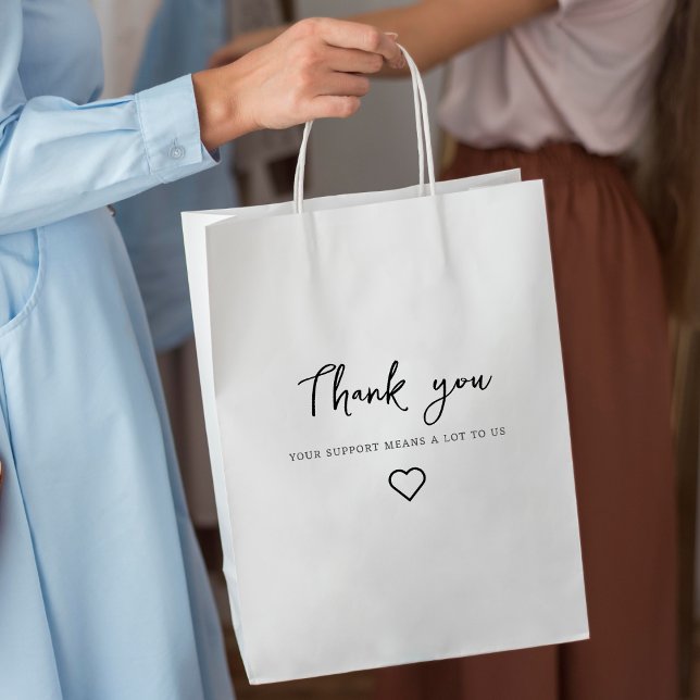 Sacola Para Presentes Média obrigado, seu apoio significa muito para nós, comp (Criador carregado)